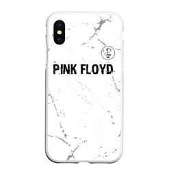 Чехол для iPhone XS Max матовый Pink Floyd glitch на светлом фоне посередине