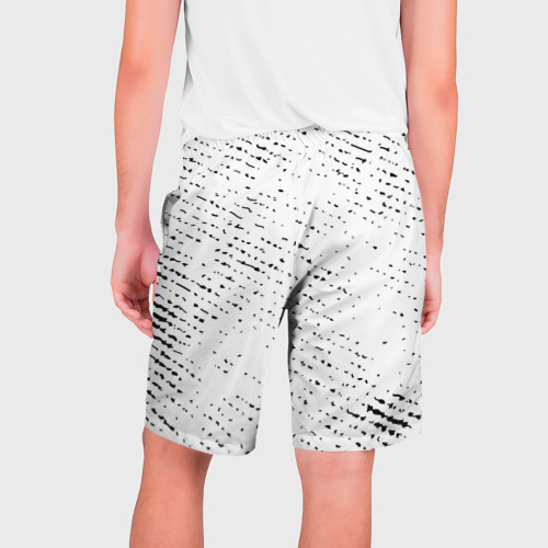 Мужские шорты 3D Three Days Grace glitch на светлом фоне по-вертикали, цвет 3D печать - фото 2