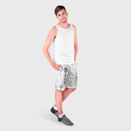 Мужские шорты 3D Three Days Grace glitch на светлом фоне по-вертикали, цвет 3D печать - фото 3