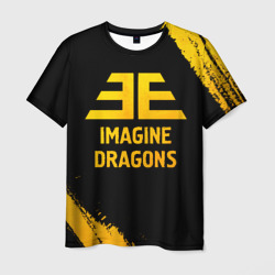 Imagine Dragons - gold gradient – Мужская футболка 3D с принтом купить со скидкой в -26%