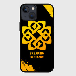 Чехол для iPhone 13 mini Breaking Benjamin - gold gradient