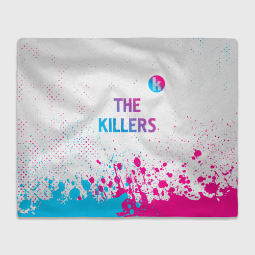 Плед 3D The Killers neon gradient style посередине, цвет 3D (велсофт)