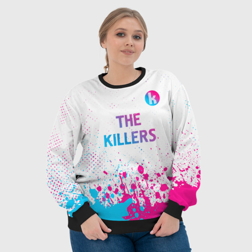 Женский свитшот 3D The Killers neon gradient style посередине, цвет 3D печать - фото 6