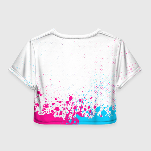 Женская футболка Crop-top 3D The Killers neon gradient style посередине, цвет 3D печать - фото 2