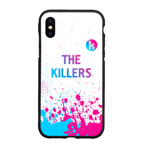 Чехол для iPhone XS Max матовый The Killers neon gradient style посередине