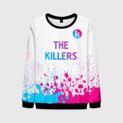 Мужской свитшот 3D The Killers neon gradient style посередине