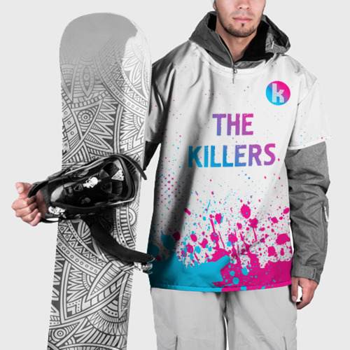 Накидка на куртку 3D The Killers neon gradient style посередине, цвет 3D печать