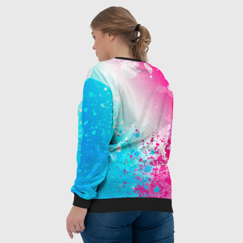 Женский свитшот 3D Deftones neon gradient style посередине, цвет 3D печать - фото 7