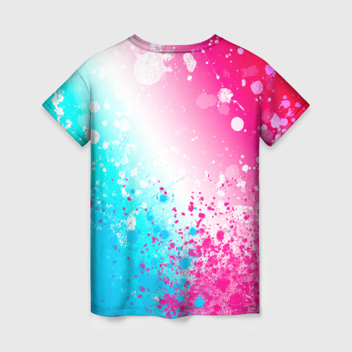 Женская футболка 3D Deftones neon gradient style посередине, цвет 3D печать - фото 2