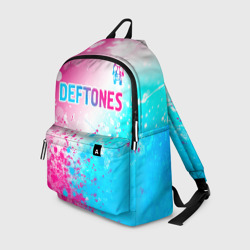 Рюкзак 3D Deftones neon gradient style посередине