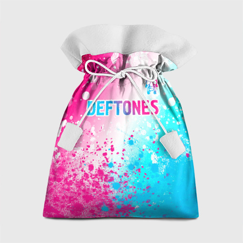 Подарочный 3D мешок Deftones neon gradient style посередине