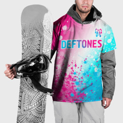 Накидка на куртку 3D Deftones neon gradient style посередине