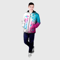 Мужская куртка 3D Five Finger Death Punch neon gradient style по-вертикали - фото 2
