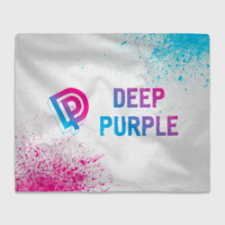 Плед 3D Deep Purple neon gradient style по-горизонтали