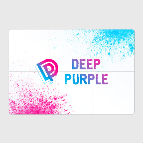 Магнитный плакат 3Х2 Deep Purple neon gradient style по-горизонтали