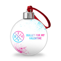 Ёлочный шар Bullet For My Valentine neon gradient style по-горизонтали