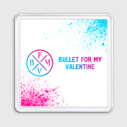 Магнит 55*55 Bullet For My Valentine neon gradient style по-горизонтали