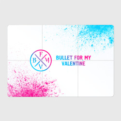 Магнитный плакат 3Х2 Bullet For My Valentine neon gradient style по-горизонтали