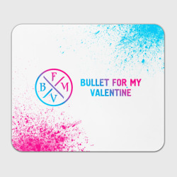 Прямоугольный коврик для мышки Bullet For My Valentine neon gradient style по-горизонтали