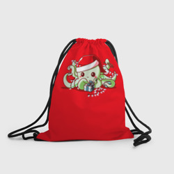 Рюкзак-мешок 3D Новогодний осьминог