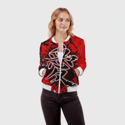 Женский бомбер 3D Иероглиф любовь - фото 2