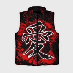 Женский жилет утепленный 3D Иероглиф любовь 