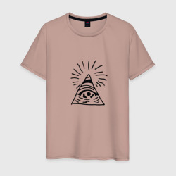 Мужская футболка хлопок Око глаз в треугольнике