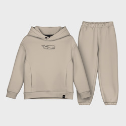 Детский костюм хлопок Oversize Два кита
