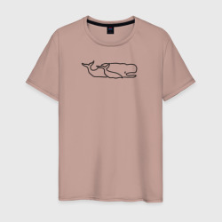 Мужская футболка хлопок Два кита