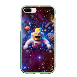 Чехол для iPhone 7Plus/8 Plus матовый Homer Simpson in space - ai art