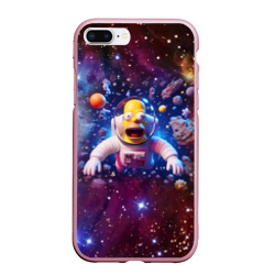Чехол для iPhone 7Plus/8 Plus матовый Homer Simpson in space - ai art