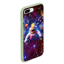 Чехол для iPhone 7Plus/8 Plus матовый Homer Simpson in space - ai art - фото 2