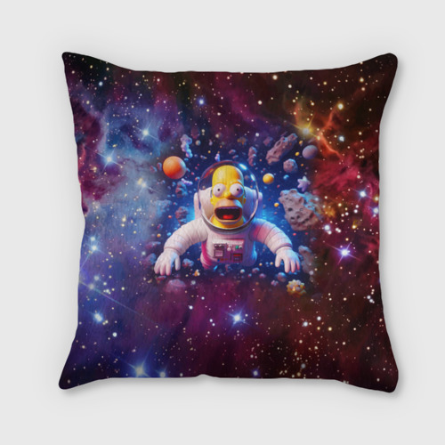 Подушка 3D Homer Simpson in space - ai art