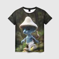 Женская футболка 3D Шайлушай синий грибок