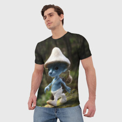 Мужская футболка 3D Шайлушай синий грибок - фото 2