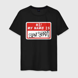 Hi my name is  Slim Shady – Мужская футболка хлопок с принтом купить со скидкой в -20%