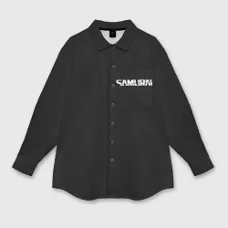 Мужская рубашка oversize 3D Самурай - Киберпанк 2077