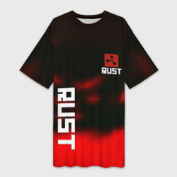 Платье-футболка 3D Rust the game colors