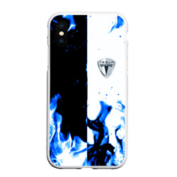 Чехол для iPhone XS Max матовый Tesla Elon Mask fire