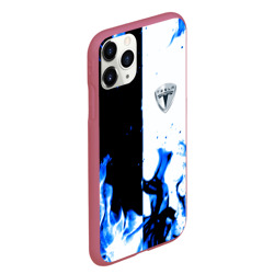 Чехол для iPhone 11 Pro Max матовый Tesla Elon Mask fire - фото 2