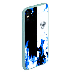 Чехол для iPhone XS Max матовый Tesla Elon Mask fire - фото 2