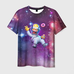 Мужская футболка 3D Homer Simpson in space - ai art