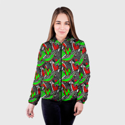 Женская куртка 3D Разноцветные кеды - фото 2