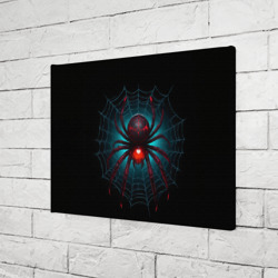 Холст прямоугольный Жуткий паук красного и черного цвета - фото 2