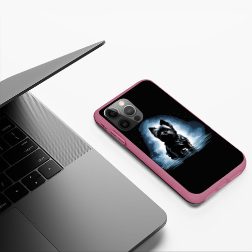 Чехол для iPhone 12 Pro с принтом Йоркширский терьер черная, фото #4