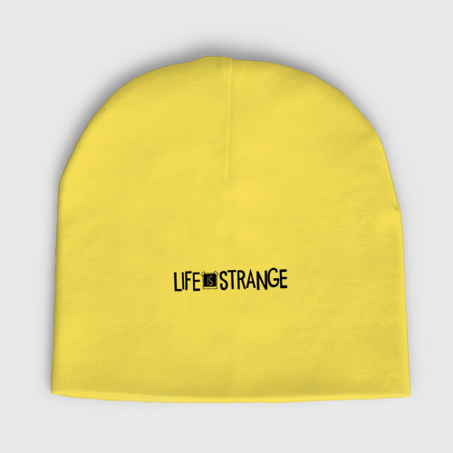 Женская шапка демисезонная Лайф из стрендж лого, цвет желтый