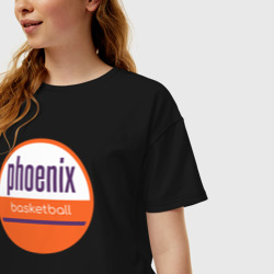 Женская футболка хлопок Oversize Баскетбол Финикса - фото 2