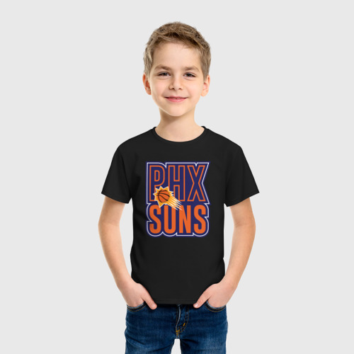 Детская футболка хлопок Phx Suns, цвет черный - фото 3