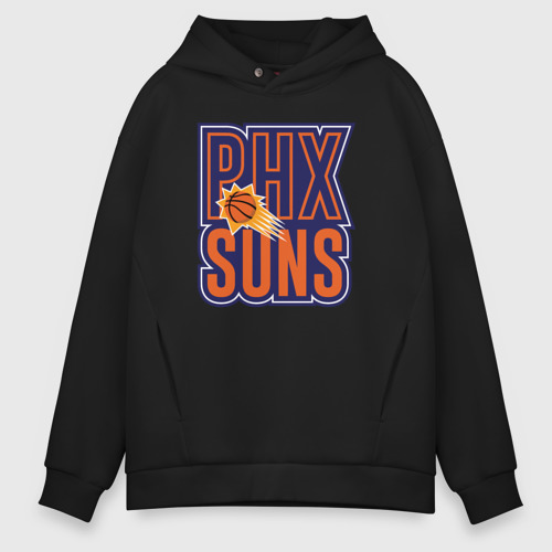 Мужское худи Oversize хлопок Phx Suns, цвет черный