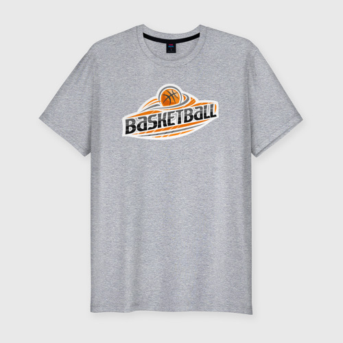 Мужская футболка хлопок Slim Basket game, цвет меланж